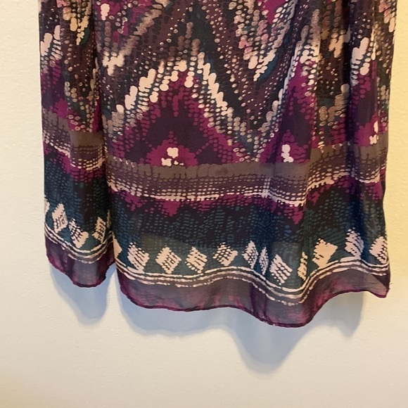 Karin Stevens | purple Belted Paint Splatter Sheath Dress | 6 - Picture 6 of 13